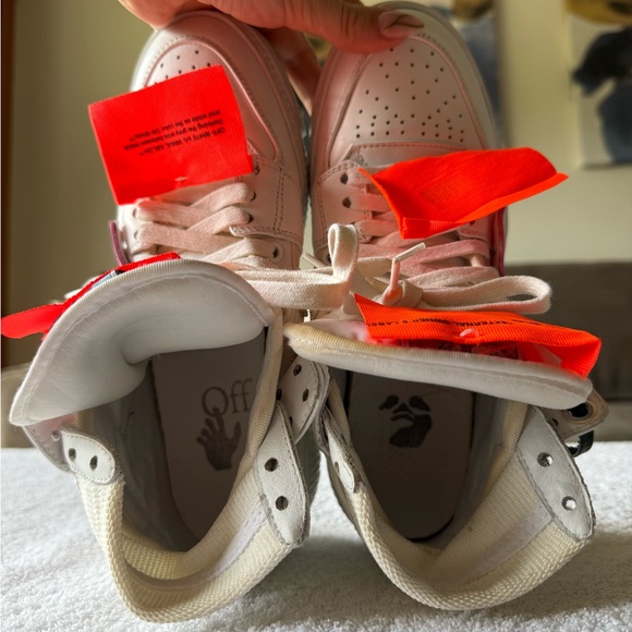 White High-Top Sneakers with Red Tags - Picture 7 of 8